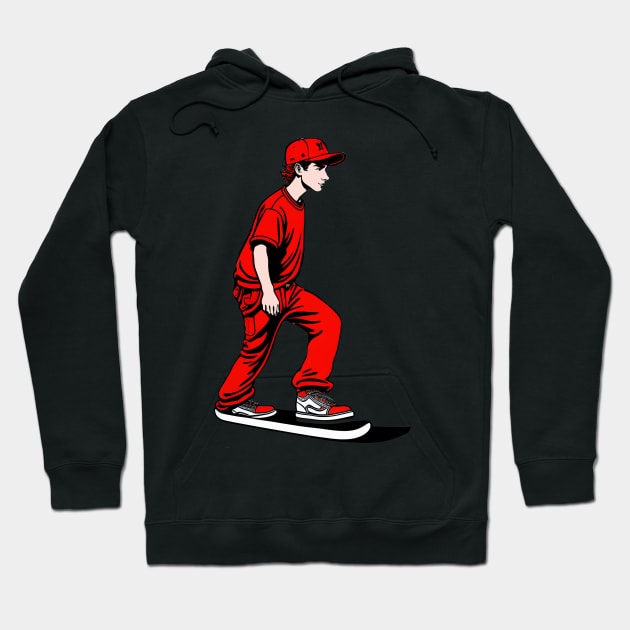 Skateboarder Hoodie by ArtShare